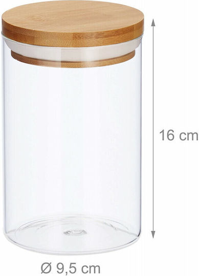 Relaxdays Relaxdays Set 3 Stück Lebensmittelgläser für Allgemeine Verwendung Getreide Zucker Nudeln Kaffee mit Luftdichtem Deckel Glas Transparent 800ml 3 Stück