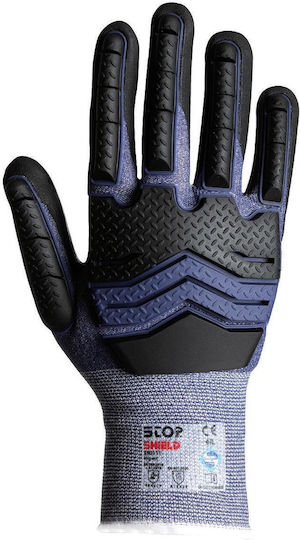 STOP Shield Gloves for Work Black Nitrile 1pcs