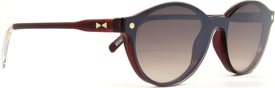 Snob Milano Cicinin Acetate Prescription Eyeglass Frames with Clip-On Red SNV05C026Z