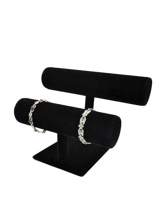 Jewellery Stand Fabric Black 21x21cm