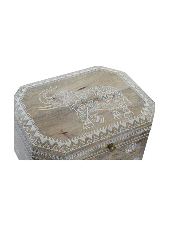 DKD Home Decor Jewellery Box Wooden 25.5x20x10.5cm S3043840