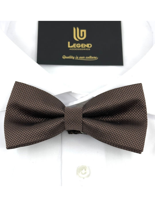 Legend Accessories Bow Tie Set with Pochette Brown