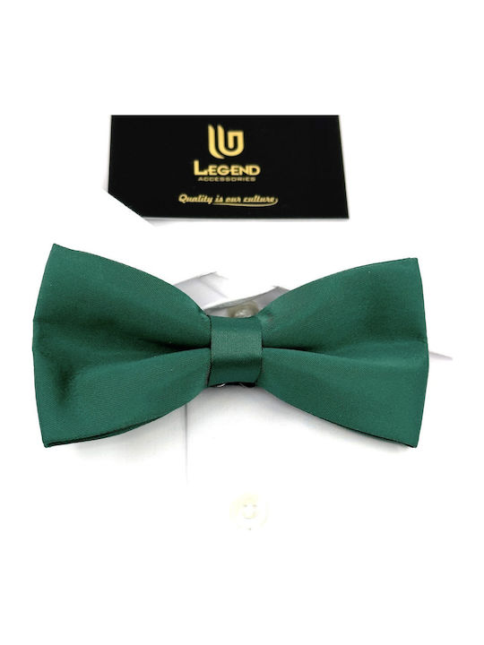 Legend Accessories Σετ Υφασμάτινo Παπιγιόν με Μαντήλι Πράσινο