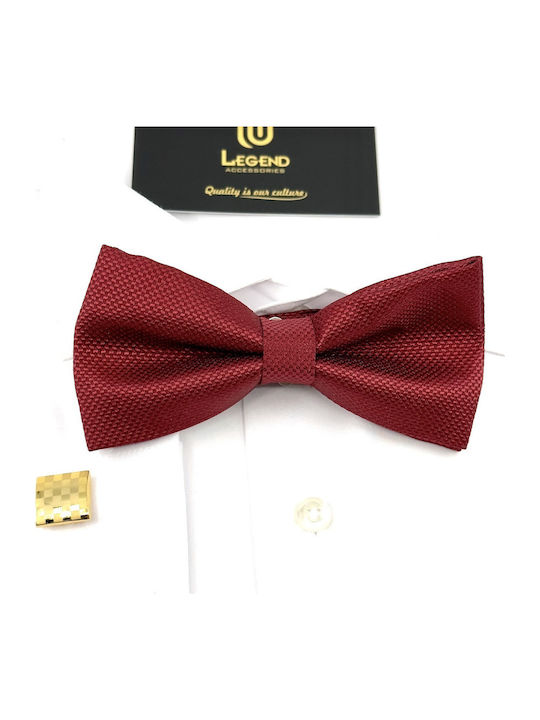 Legend Accessories Bow Tie Set with Pochette Red