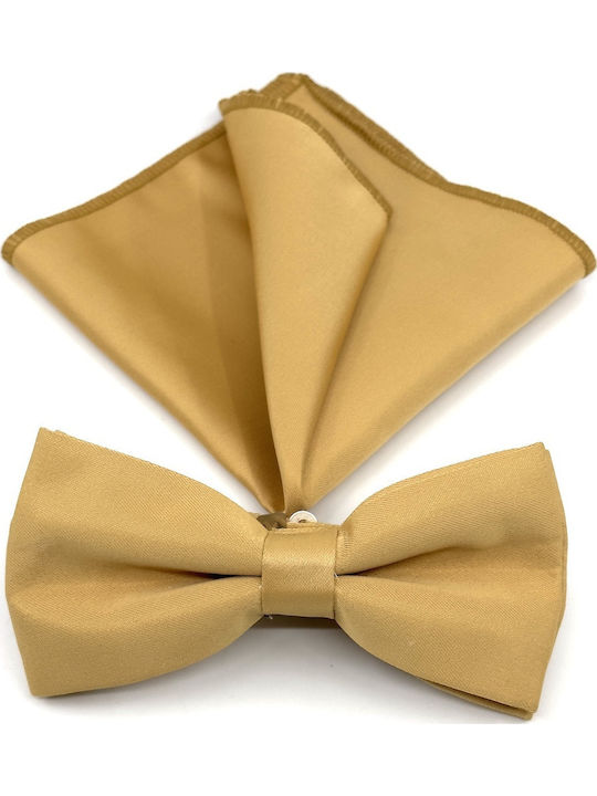 Legend Accessories Bow Tie Set with Pochette Gold