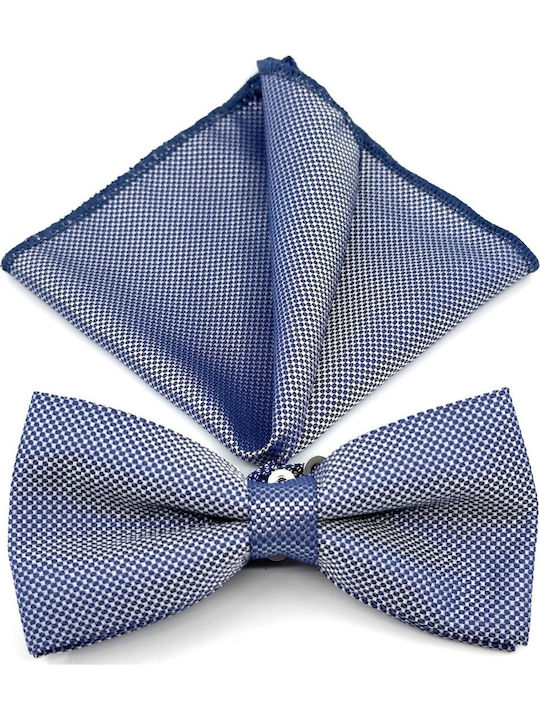 Legend Accessories Bow Tie Set with Pochette Blue