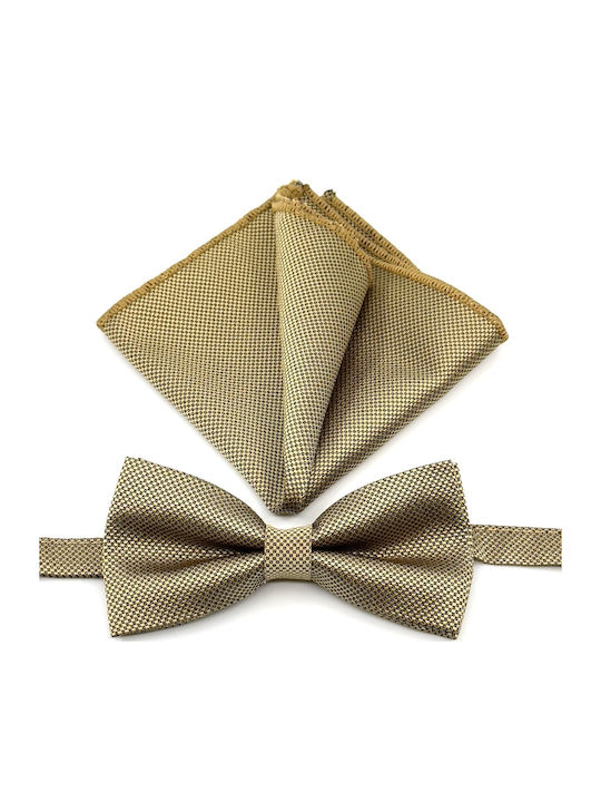 Legend Accessories Bow Tie Set with Pochette Gold