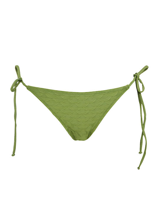 CALLISTO Bikini Slip with Ties Khaki