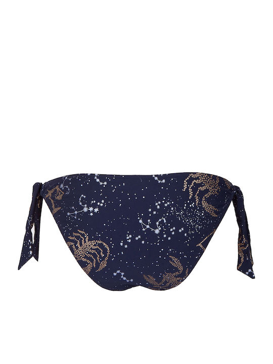 Bikini Slip με Κορδονάκια Navy Μπλε