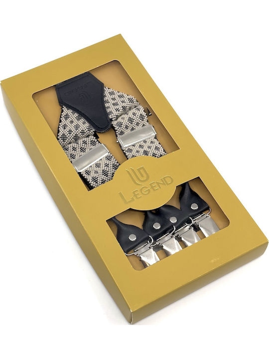Legend Accessories Τιράντες με Σχέδια Μπεζ Legend Accessories Τιράντες με Σχέδια Μπεζ