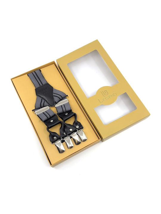 Legend Accessories Τιράντες με Σχέδια Γκρι
