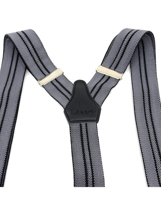 Legend Accessories Suspenders Printed Gray
