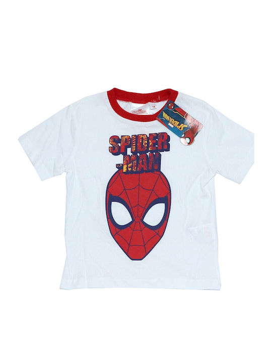 Marvel Παιδική Πιτζάμα Καλοκαιρινή Λευκή