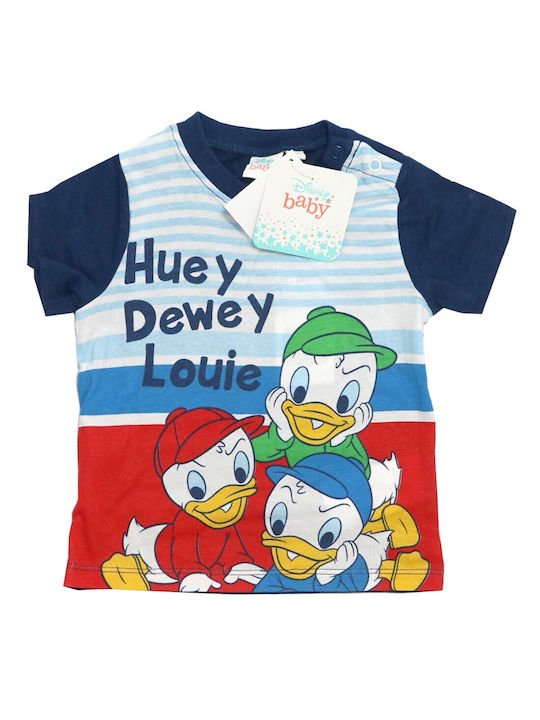 Disney Set Top & Bottom Kids Summer Cotton Pyjamas Navy Blue