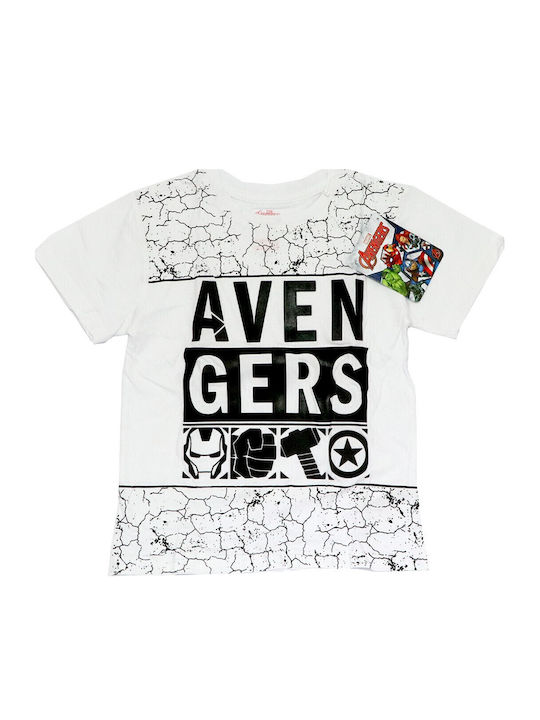 Marvel Kids' Pajamas Summer Cotton White