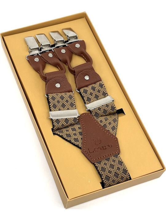Legend Accessories Suspenders Printed Brown