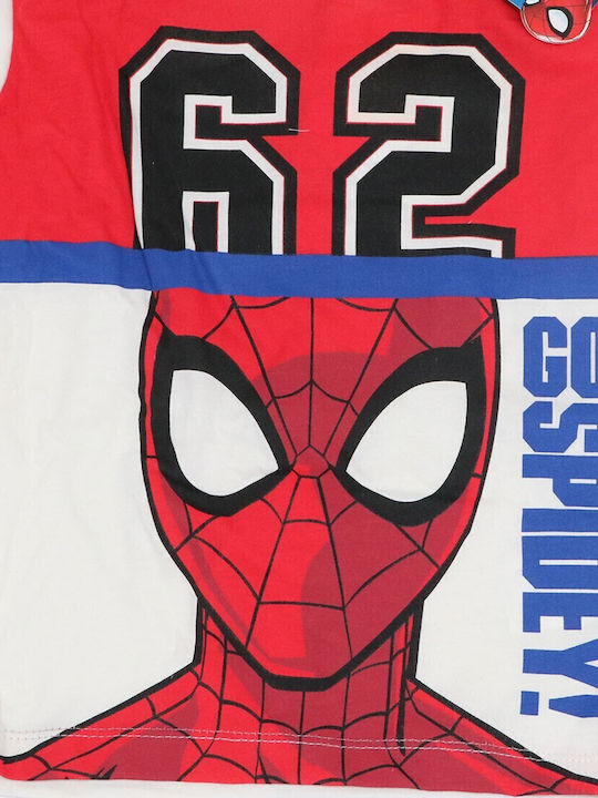 Marvel Παιδική Πιτζάμα Χειμωνιάτικη Κόκκινη