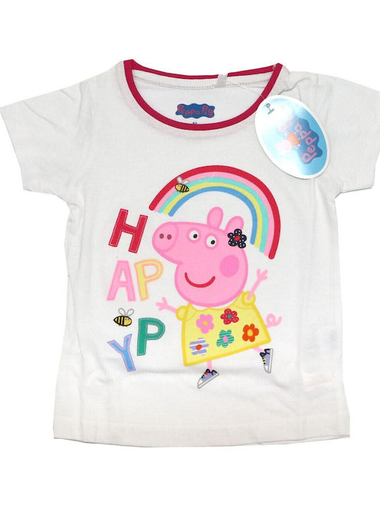 Peppa Pig Kids' Pajamas Summer White