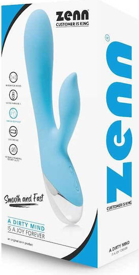 Zenn Mini Δονητής Rabbit 4cm Μπλε