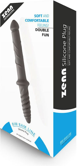 Zenn SILICONE DOUBLE Πρωκτική Σφήνα Μαύρη