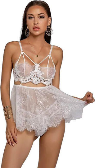 La Lolita Amsterdam Set Sexy Nightgown with Lace and Transparency Pink