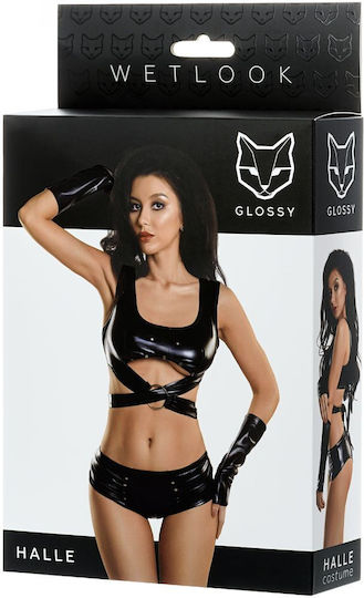 Glossy Seturi de lenjerie sexy Negru 3041-0021