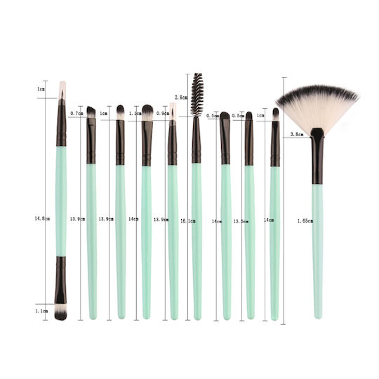 Maange Professional Set with Makeup Brushes made of Synthetic Hair 18pcs