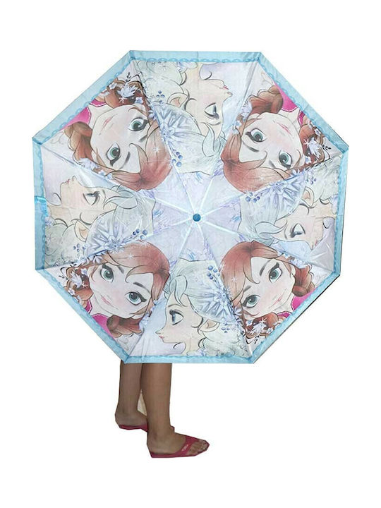 Disney Παιδική Ομπρέλα Σπαστή Frozen Μπλε με Διάμετρο 107εκ.