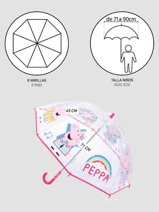 Cerda Umbrella Μπαστούνι Διάφανη 71εκ.