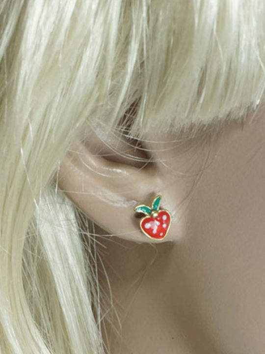 Kiriakos Gofas Gold Plated Kids Earrings Studs from Silver