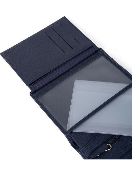 Δερμάτινο Ανδρικό Πορτοφόλι με RFID Μπλε