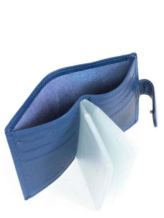 Small Leather Women's Wallet Classic Light Blue