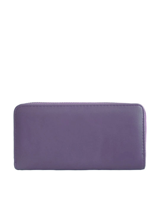 Large Fabric Women's Wallet Classic Purple
