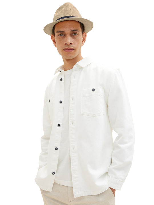 Tom Tailor Ψάθινο Ανδρικό Καπέλο Λευκό