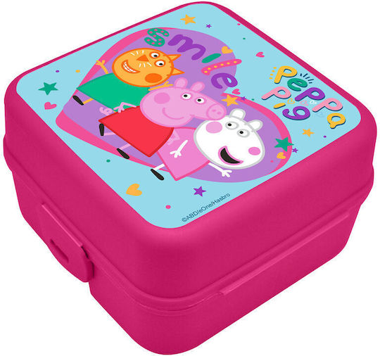 Kids Licensing Plastik Kinder Lebensmittelbehälter Peppa Schwein Rosa 13 x 13 x 8cm