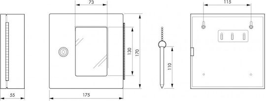 Thirard Metallic 1 Hook Key Hooks With Lock 175x170cm