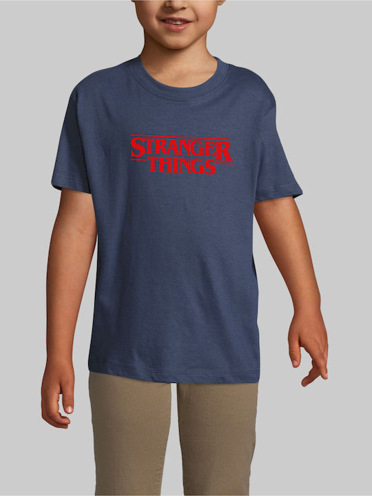 Kinder-T-Shirt Schwarz Stranger things