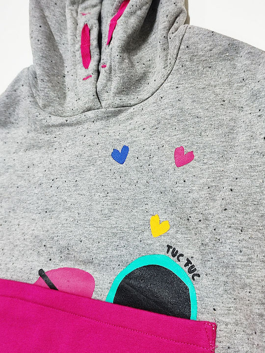 Tuc Tuc Kids Sweatshirt with Hood and Pocket Gray