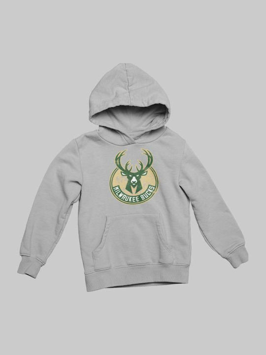 Kinder-Sweatshirt mit Kapuze und Taschen Weiß
