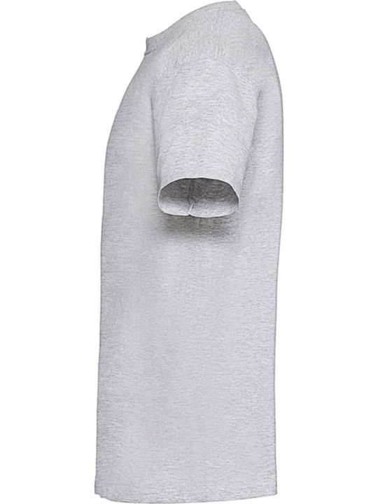Fruit of the Loom Ringspun Premium T Ανδρικό Διαφημιστικό T-shirt Κοντομάνικο σε Γκρι Χρώμα