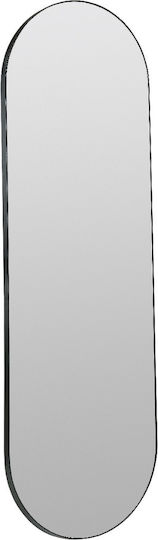 Villa Collection Ovaler Boden- oder Standspiegel mit Schwarzem Metallrahmen 170x55cm