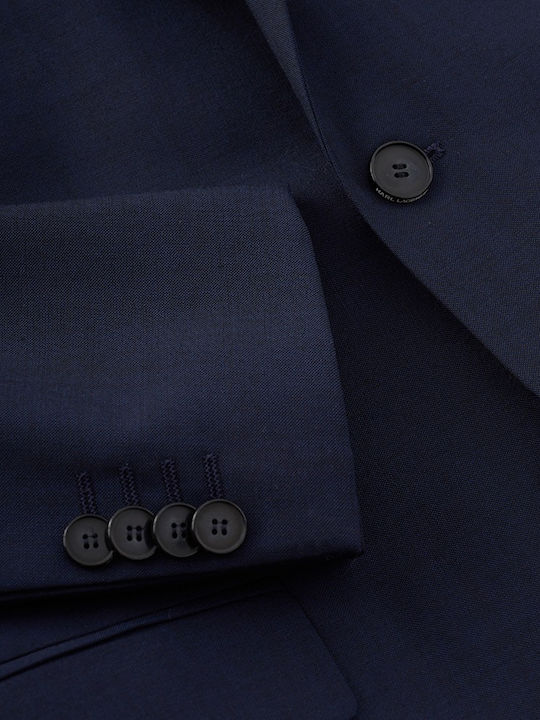 Drive Men's Suit with Vest Blue