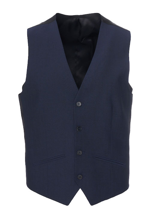 Drive Men's Suit with Vest Blue