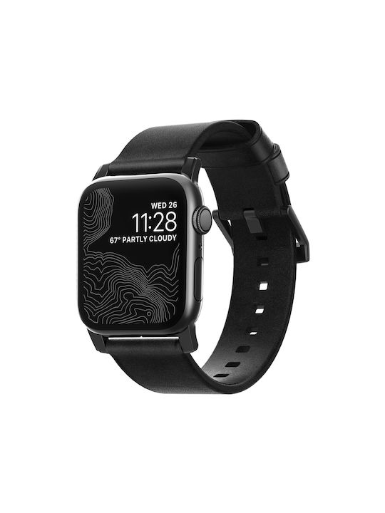 Nomad Horween Λουράκι Δερμάτινο Μαύρο (Apple Watch 38/40/41mmRealme Watch)