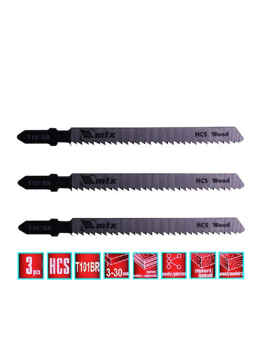 MTX 782039 Λάμες για Ξύλο 75mm 3τμχ