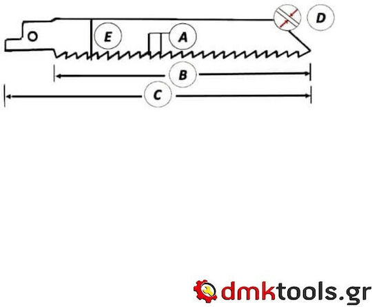 MP.S Jig Saw Blade for Wood 280mm 5pcs 4061