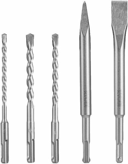 Ryobi Set Chisel Bits with SDS Plus Socket 5pcs