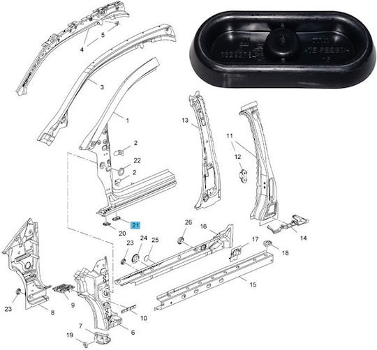 Opel Clip Plastic Pentru Mașină