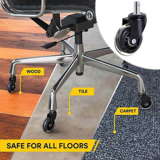 Factory Caster For Office Chair Plastic 5 Pieces Black