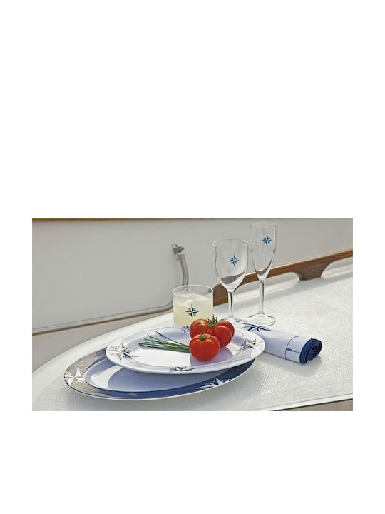 Marine Business Serving Platter Oval Multicolored